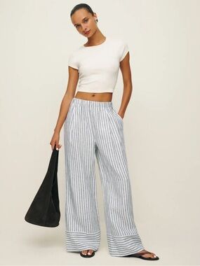 Reformation - Fernando Linen Wide Leg Pant